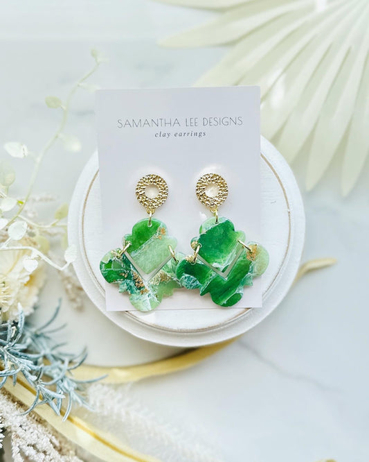 Faux Jade Dangle