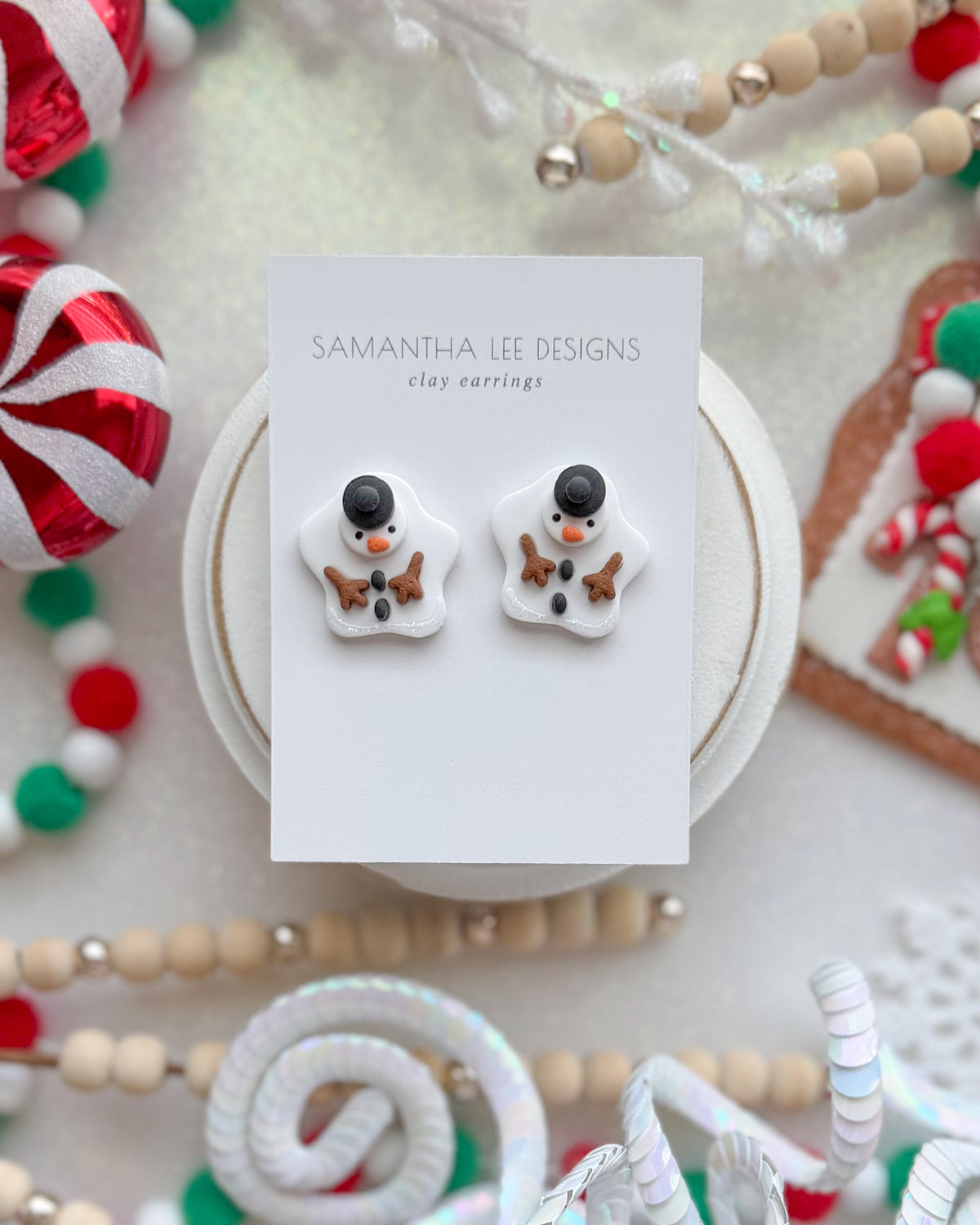 Melted Snowman Studs