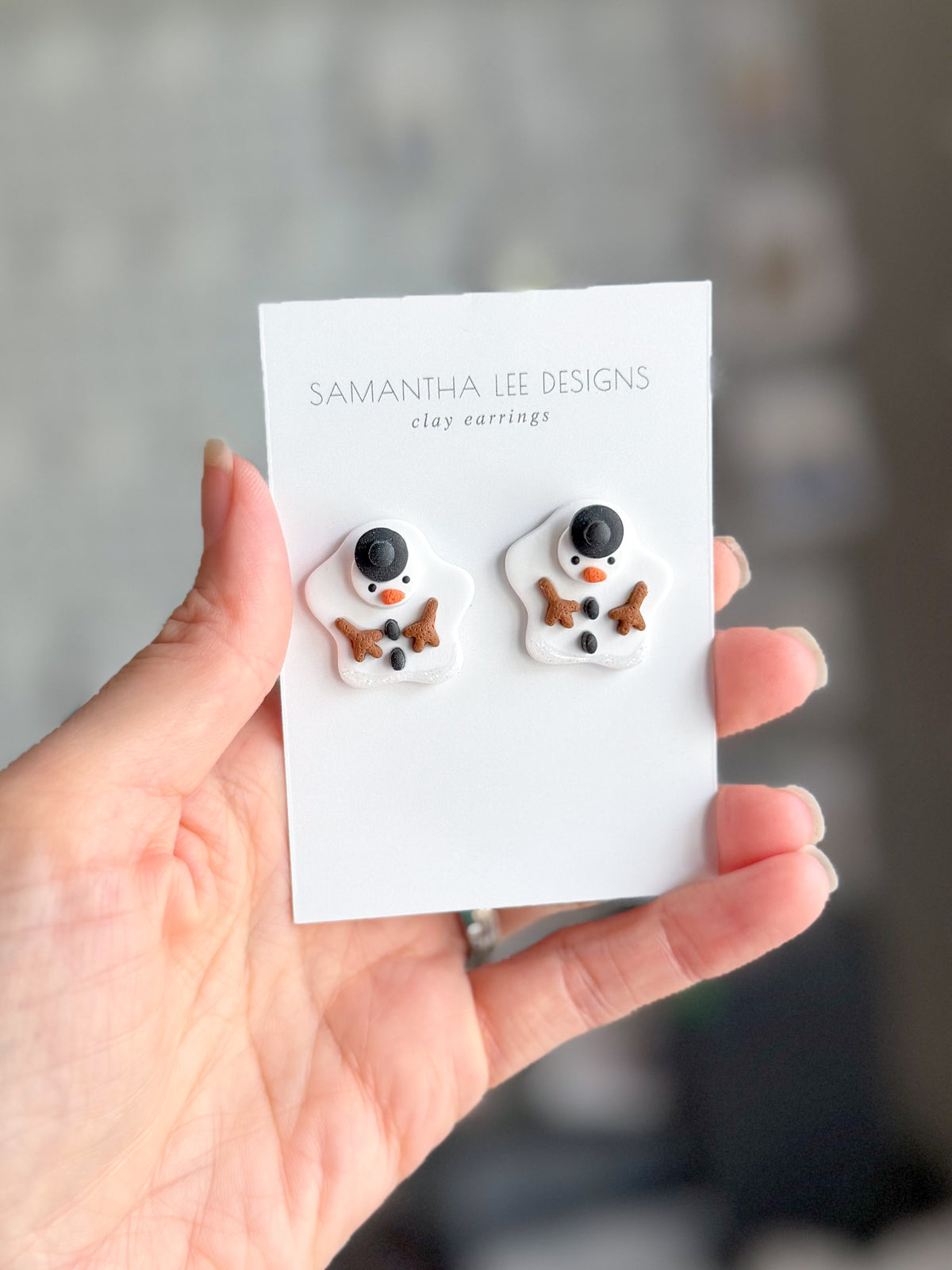 Melted Snowman Studs