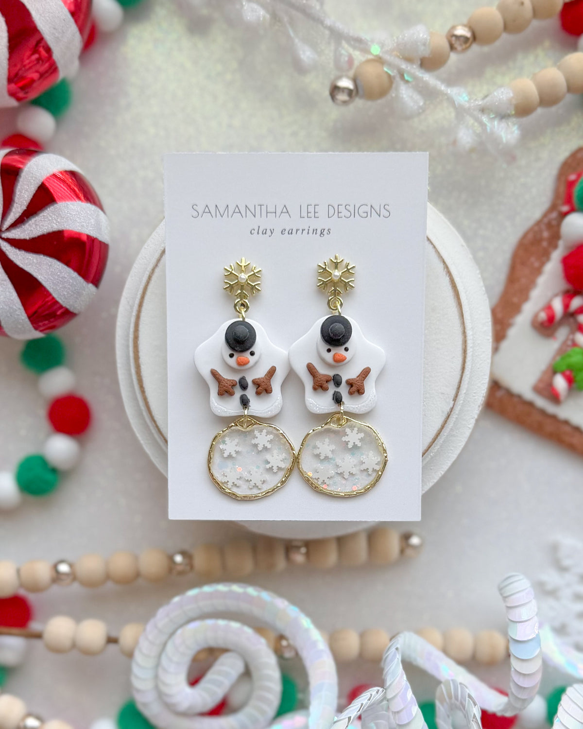 Melted Snowman Dangles