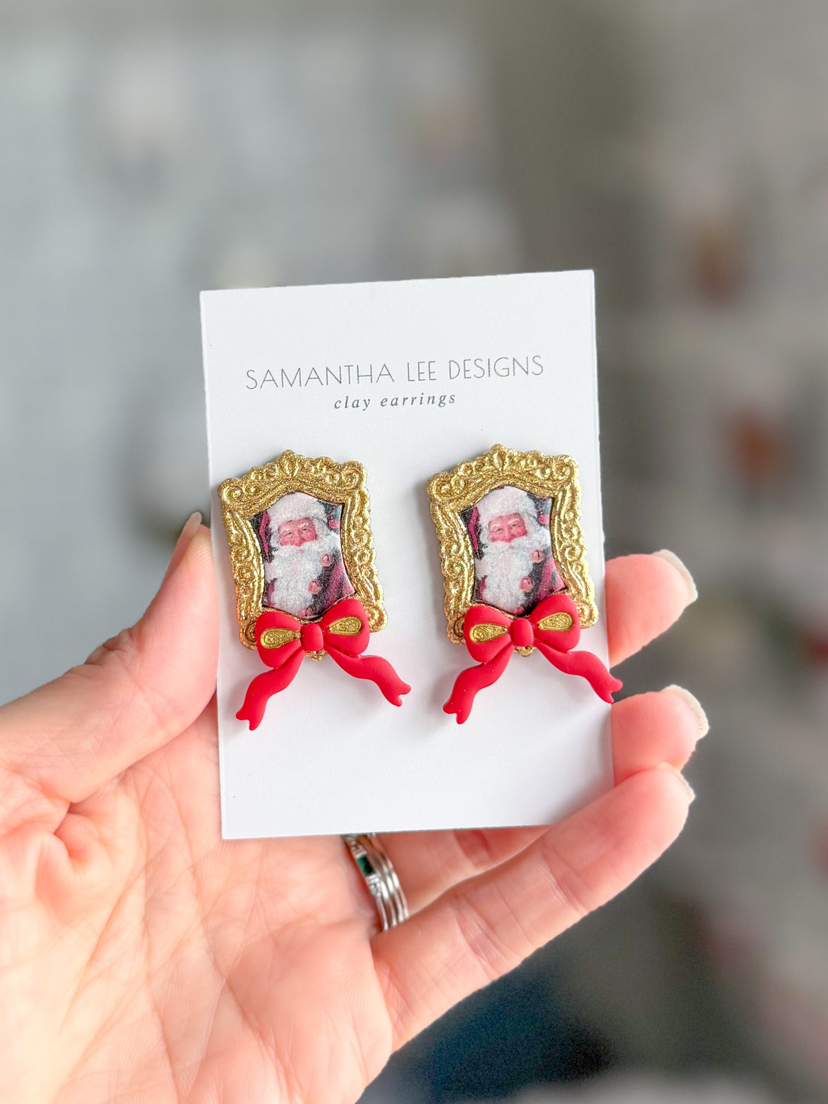 Santa’s Portrait Studs