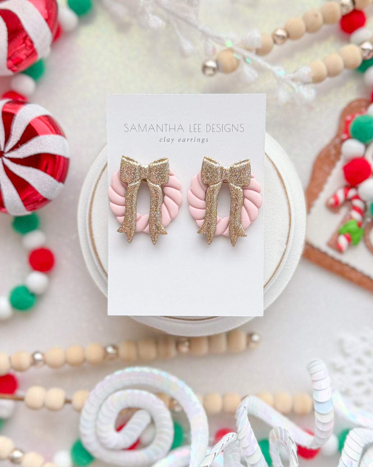 Pink Bow Wreath