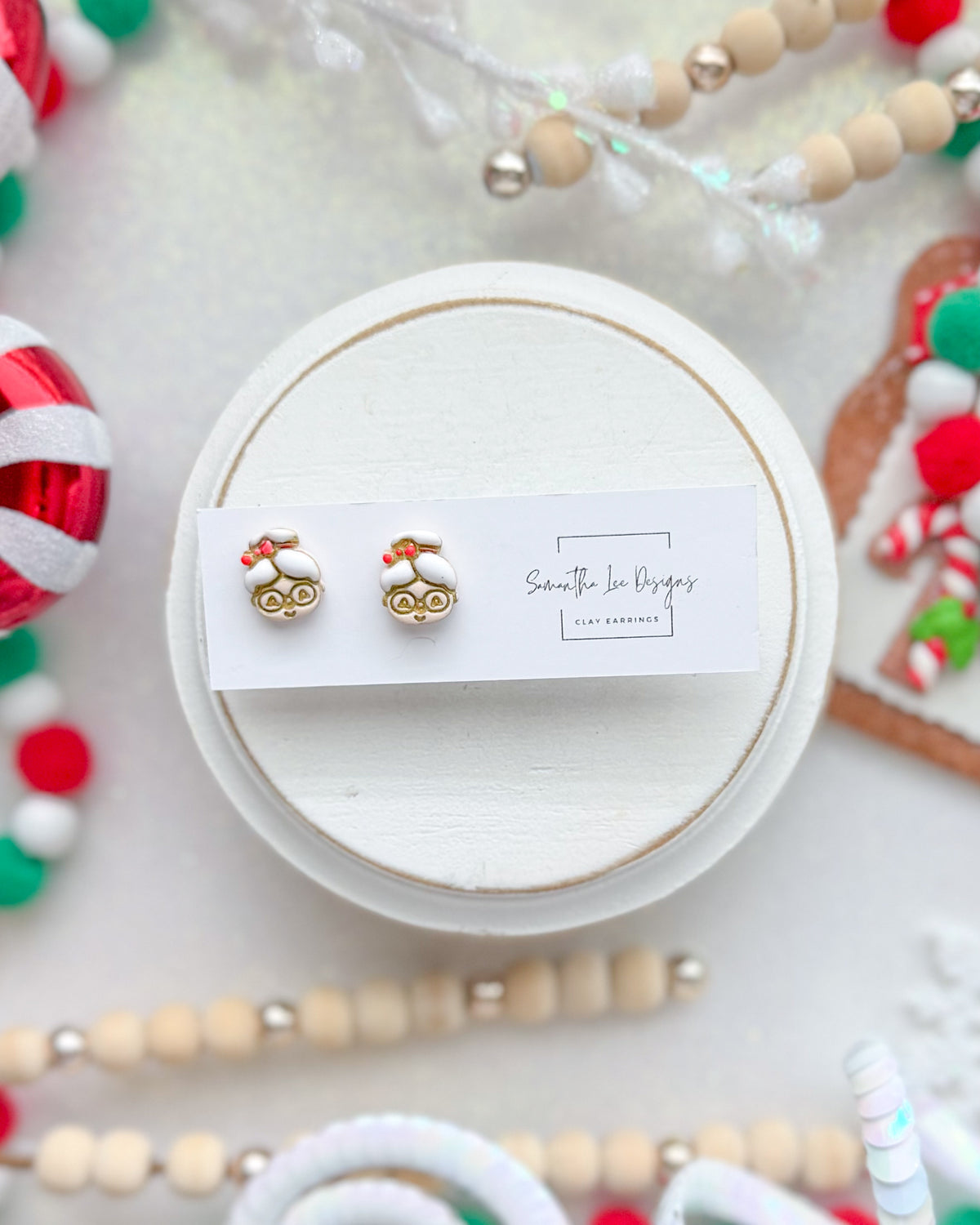 Mrs. Claus Micro Studs