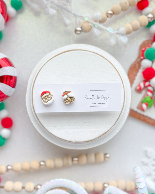 Mr. & Mrs. Claus Micro Studs