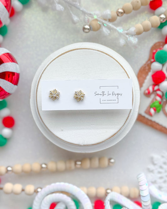 Rhinestone Snowflake Stud
